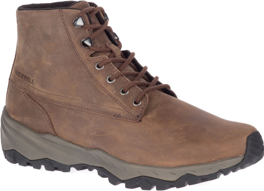 Men Merrell | Icepack Guide Mid Lace-Up Polar Bracken Waterproof Winter Boot