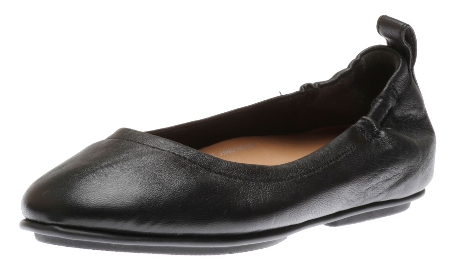 Women Fit Flop | Allegro Black Leather Ballet Flat