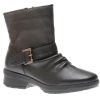 Women Wanderlust | Gripper Black Leather Moto Boot