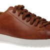 Men Cole Haan | Grandpru00F8 Brown Leather Lace-Up Tennis Sneaker