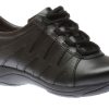 Women Dansko | Neena Black Leather Slip-Resistant Lace-Up Shoe