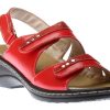 Women Ortho Flex | 2 Velcro Sandal Red