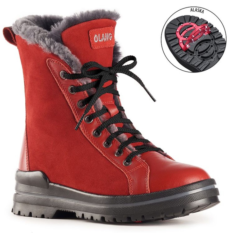 Women Olang | Zaide Red Winter Boot