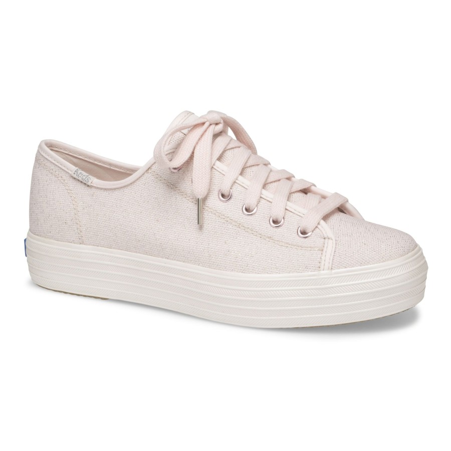 Women Keds | Triple Kick Pink Lace-Up Platform Tennis Sneaker