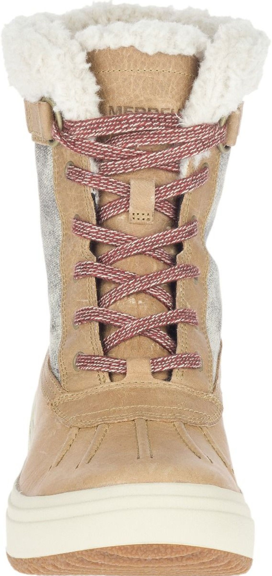 Women Merrell | Haven Mid Lace Polar Waterproof Camel Boot