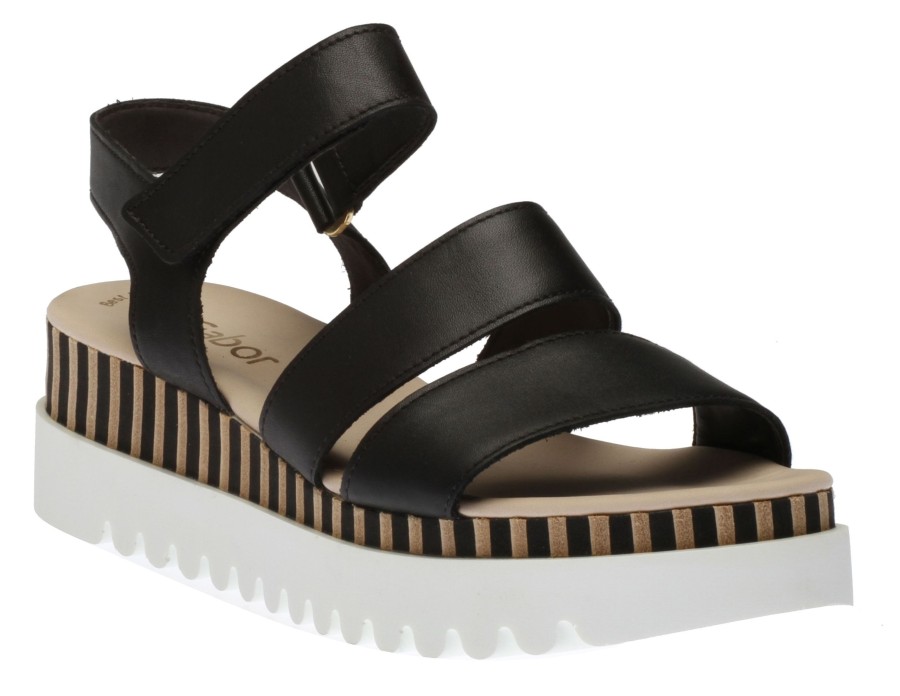 Women Gabor | 2 Band Sandal Black