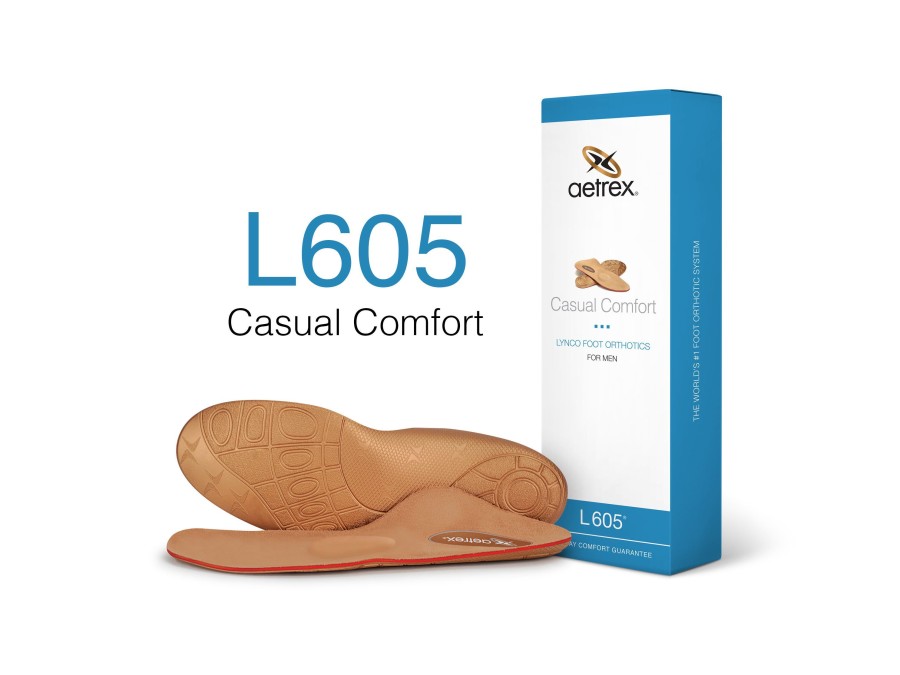 Accessories Aetrex | L605 Men'S Casual Comfort Orthotics With Metatarsal Support