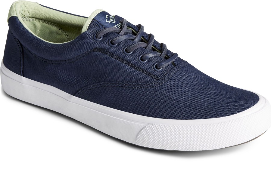 Men Sperry | Seacycledu2122 Striper Ii Cvo Navy Lace-Up Sneaker