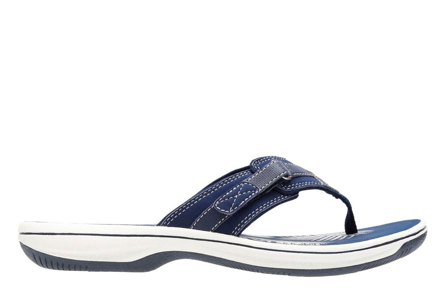 Women Clarks | Breeze Sea Navy Thong Sandal