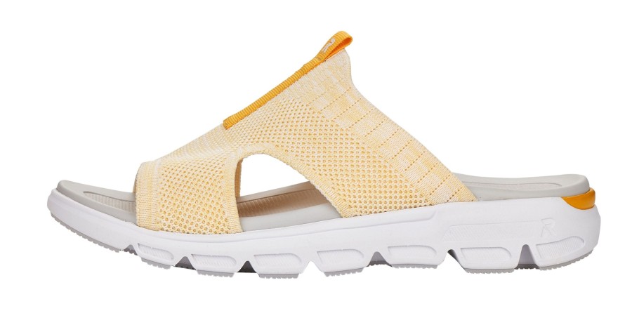 Women R EVOLUTION | Knitup181 Pastel Yellow Slide Sandal