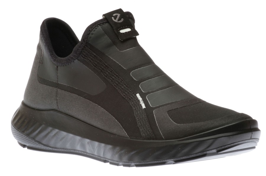 Women Ecco | Ath-1Fw Black Slip-On Sneaker