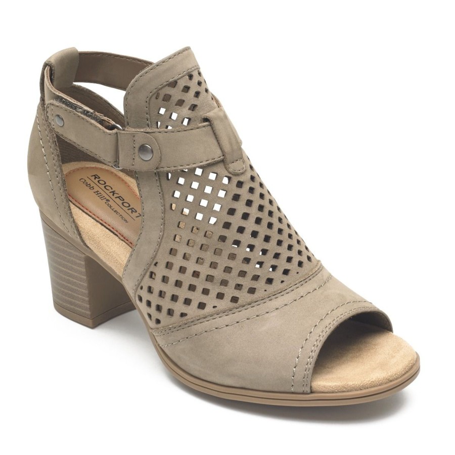 Women Cobb Hill | Hattie Hi Cuff Taupe Nubuck Sandal