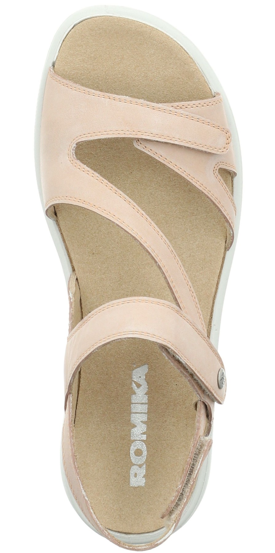 Women Romika | Ibiza 105 Beige Leather Slingback Sandal