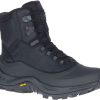 Men Merrell | Thermo Overlook 2 Mid Waterproof Black Leather Wide Boot