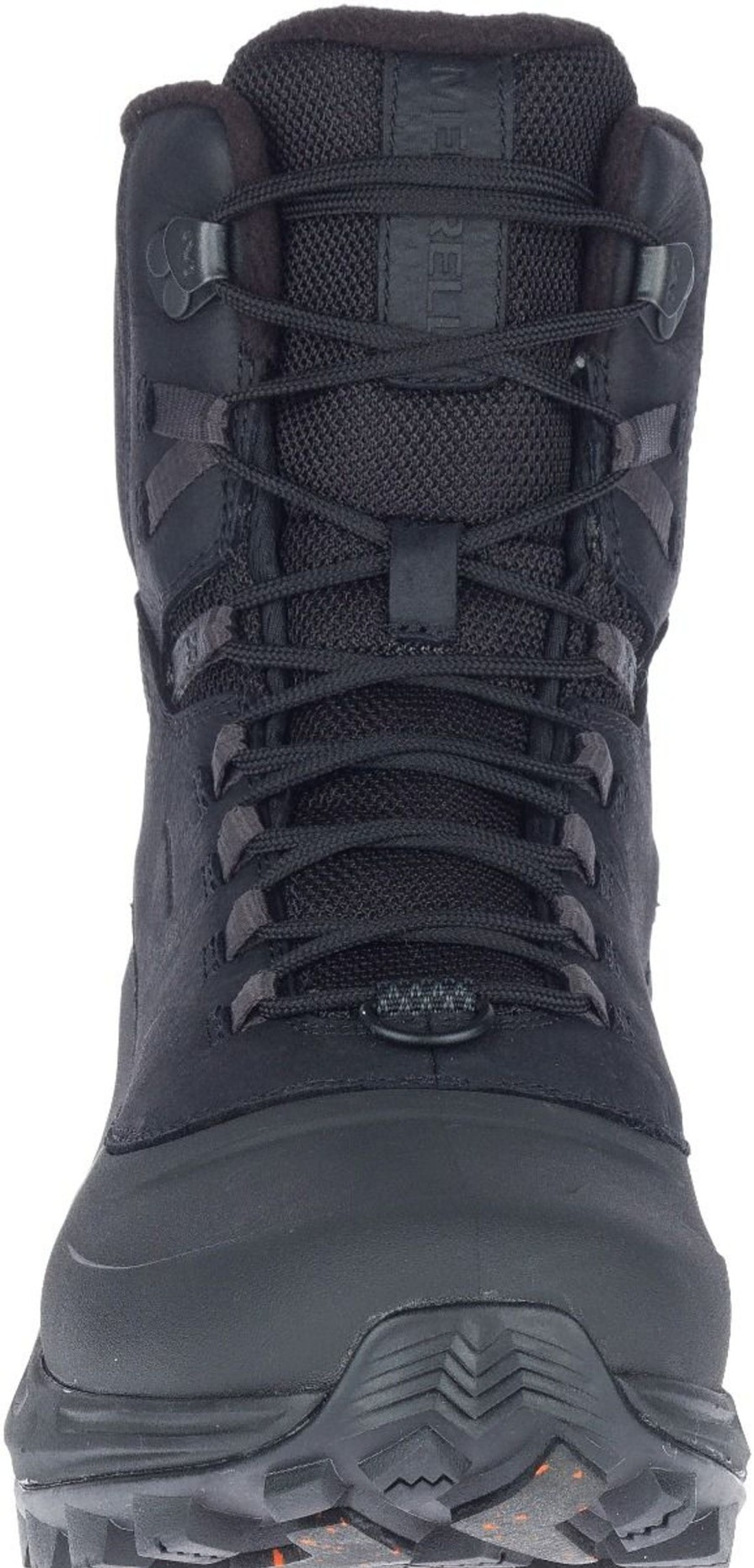 Men Merrell | Thermo Overlook 2 Mid Waterproof Black Leather Wide Boot