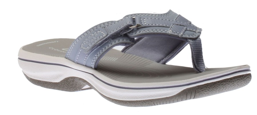 Women Clarks | Breeze Sea Lavender Thong Sandal