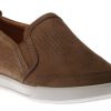 Men Ecco | Collin 2.0 Birch Brown Nubuck Leather Slip-On Sneaker