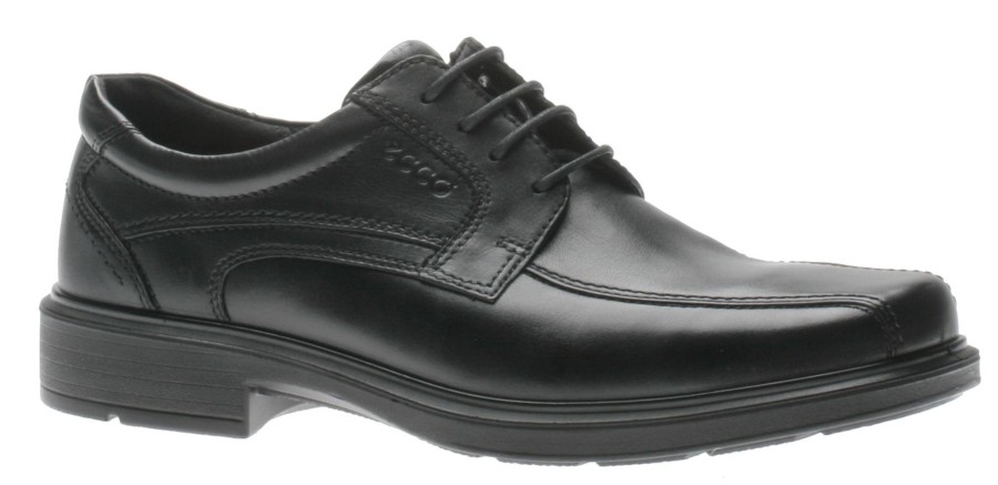 Men Ecco | Helsinki Black Leather Lace-Up Dress Shoe