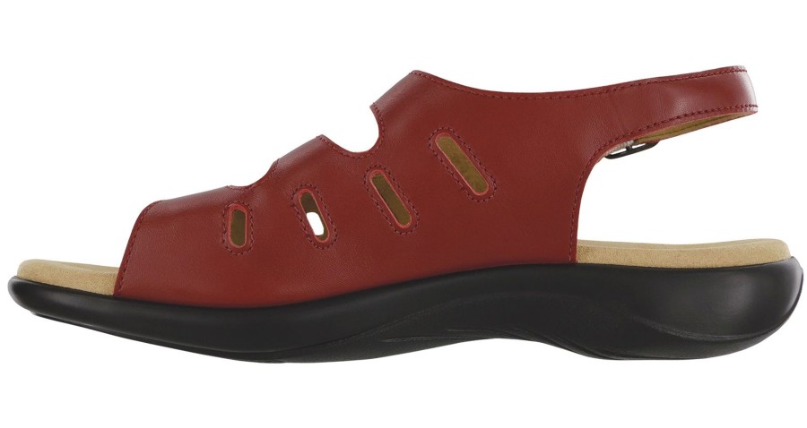 Women SAS Shoes | Mystic Ruby Leather Slingback Sandal