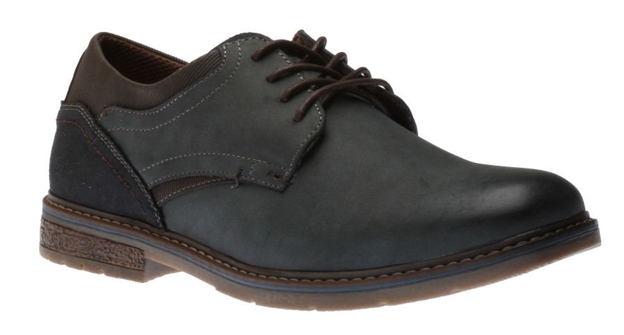 Men Relife | Men'S Jeans Blue Lace-Up Oxford Dress Shoe