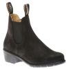 Women Blundstone | Blundstone 1960 - Women'S Series Heel Black Nubuck Leather Boot