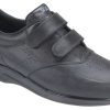 Men SAS Shoes | Vto Black Leather Velcro Walking Shoe