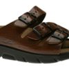 Men Mephisto | Zach Desert Brown Leather Slide Sandal