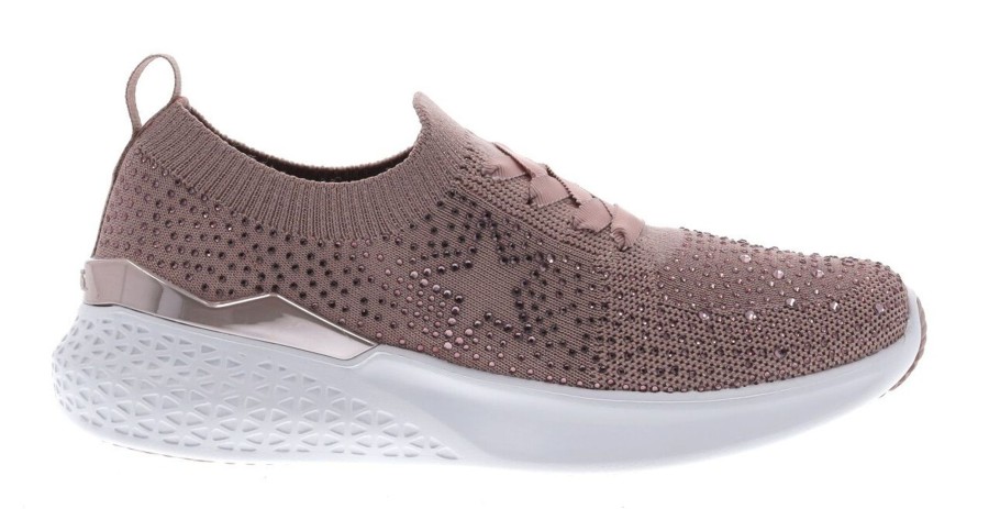 Women Ara | Monticello Powder Pink Rhinestone Slip-On Sneaker