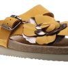 Women Mephisto | Helen Flower Yellow Ochre Thong Sandal