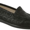 Women SAS Shoes | Simplify Black Nero Snake Slip On Loafer