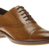 Men Johnston & Murphy | Conard Tan Leather Cap Toe Dress Oxford