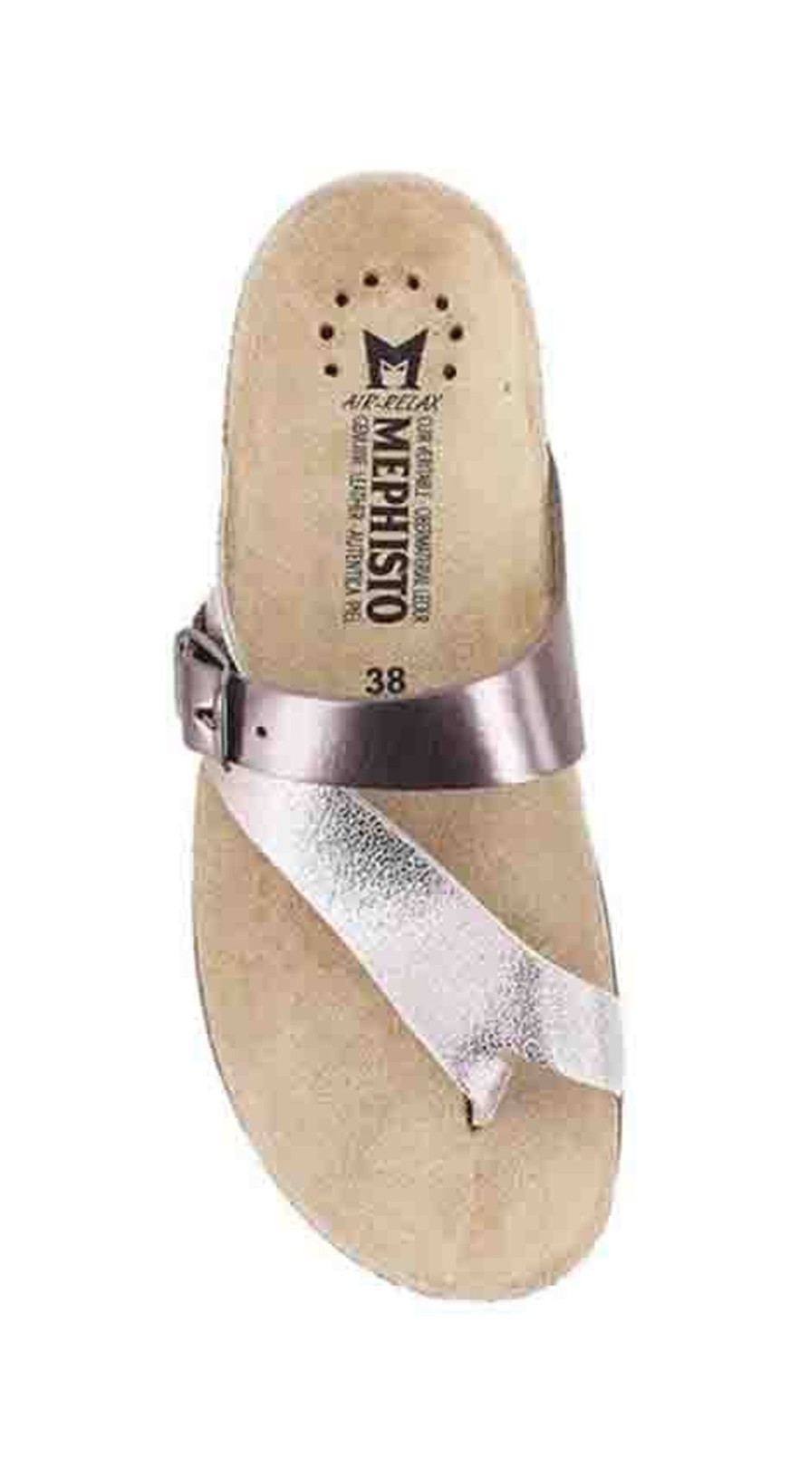 Women Mephisto | Helen Mix Old Pink Metallic Thong Sandal