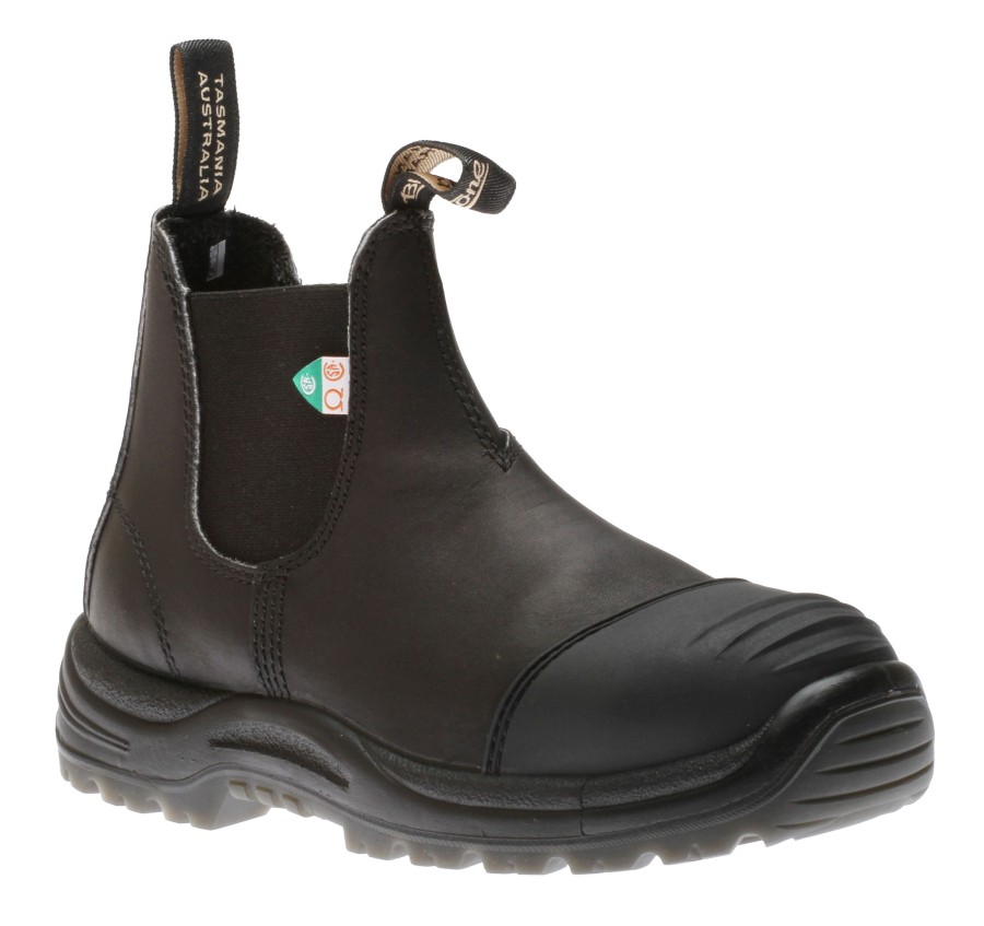 Women Blundstone | Blundstone 168 - Work & Safety Rubber Toe Cap Black Boot