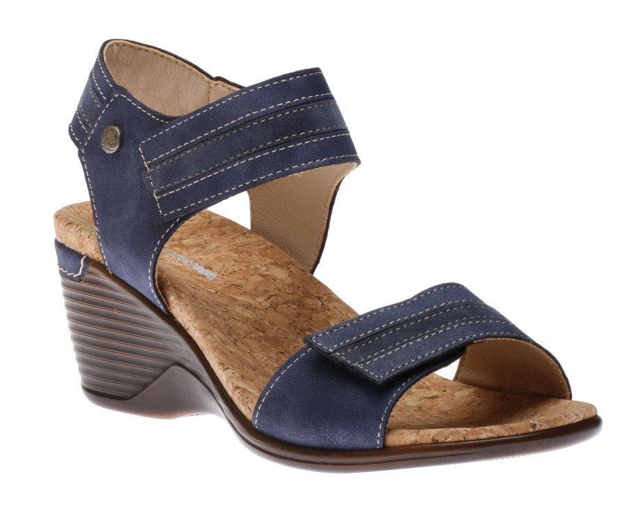 Women Romika | Calgary 03 Blue Wedge Sandal