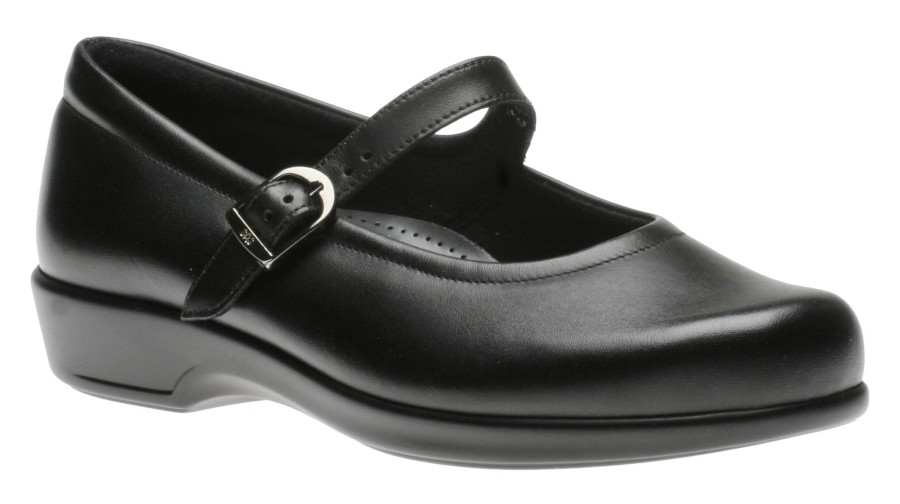 Women SAS Shoes | Maria Black Leather Mary Jane Shoe