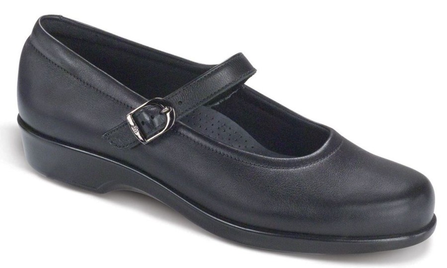 Women SAS Shoes | Maria Black Leather Mary Jane Shoe