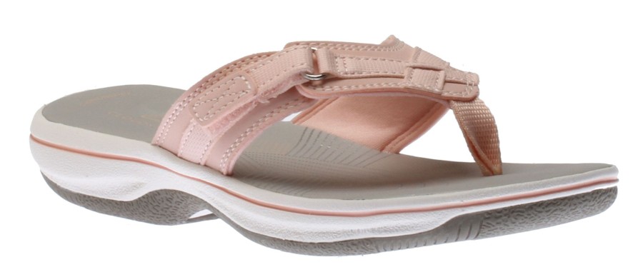 Women Clarks | Breeze Sea Blush Pink Thong Sandal