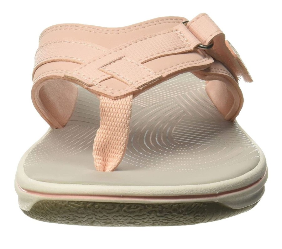 Women Clarks | Breeze Sea Blush Pink Thong Sandal