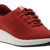 Women Clarks | Un Rio Tie Red Nubuck Leather Sneaker