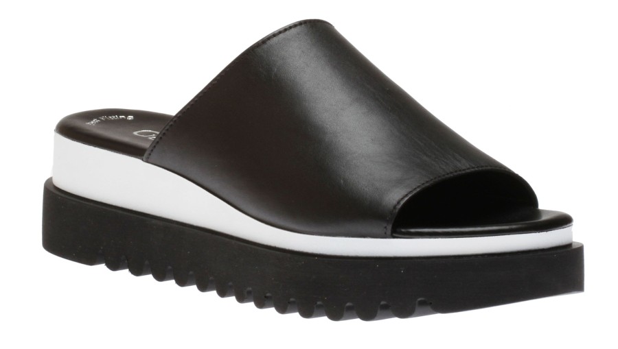 Women Gabor | 44.613.27 Black White Slide Sandal