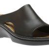 Women Naot | Rome Black Leather Slide Sandal