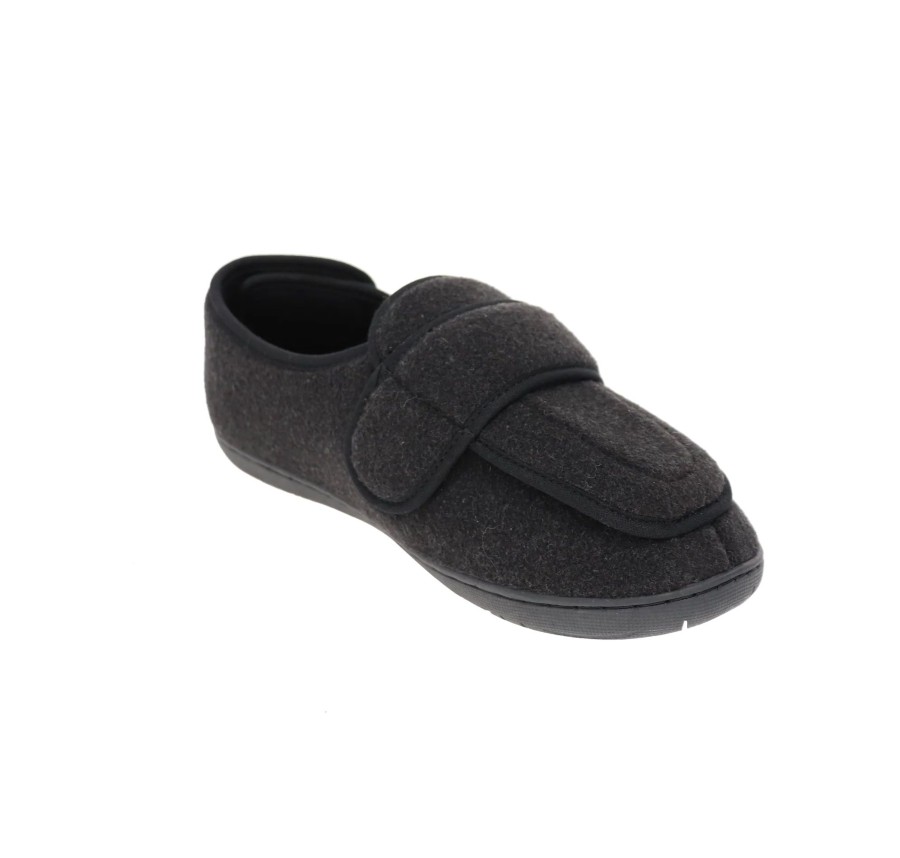 Women Foamtreads | Physician L2 Black Wool Slipper