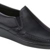 Women SAS Shoes | Dream Black Leather Slip-On Loafer