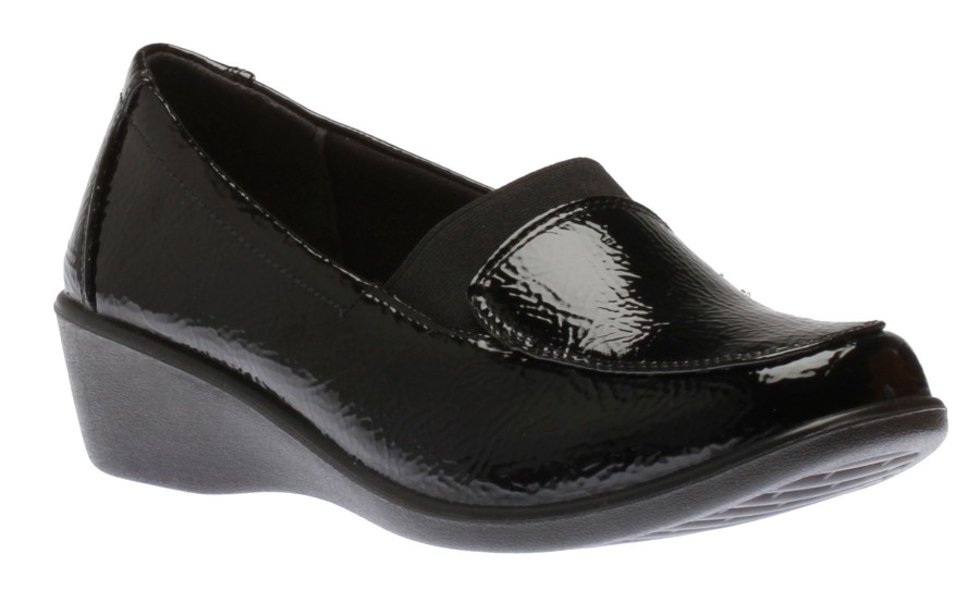 Women Stefannia Italy | Slip On Black Patent