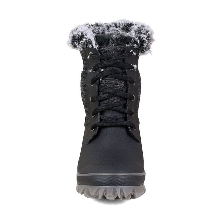 Women Bogs | Arcata Knit Black Winter Boot