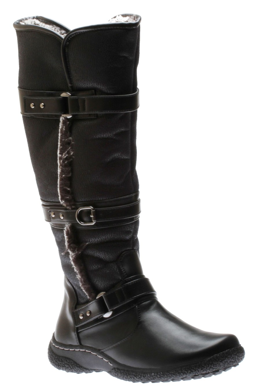 Women Wanderlust | Gabrielle 2 Wide Calf Black Leather Tall Boot