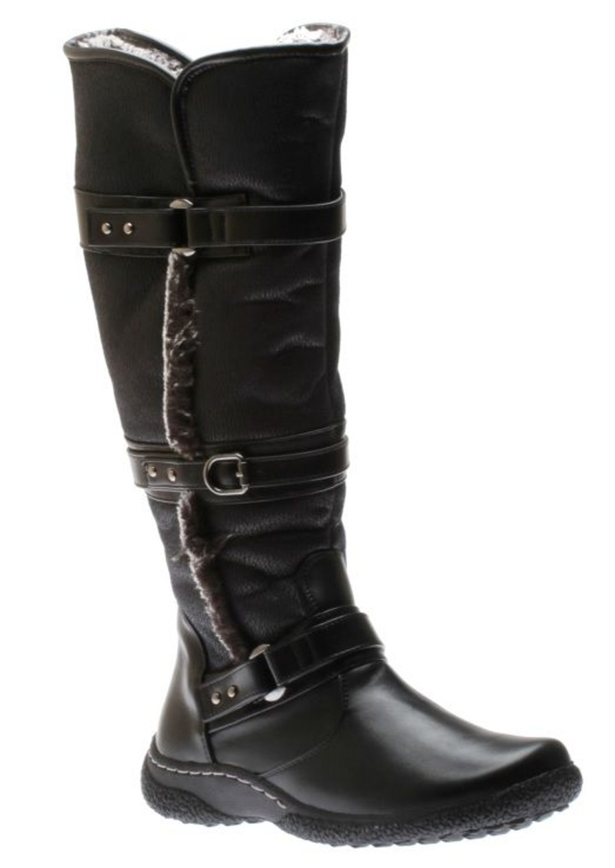 Women Wanderlust | Gabrielle 2 Wide Calf Black Leather Tall Boot