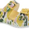 Women Dansko | Kandi Lemons Yellow Eva Double Strap Slide Sandal