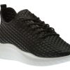 Women Ecco | Therap Black Leather Slip-On Sneaker