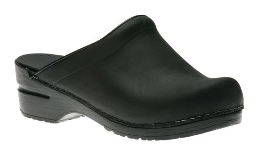 Women Dansko | Sonja Black Oiled Leather Clog